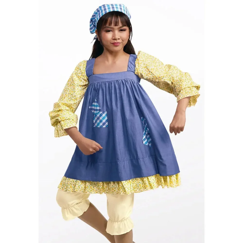 Pre-Owned Dance Costume Weissman 8655 Small Child Blue Dress Jazz